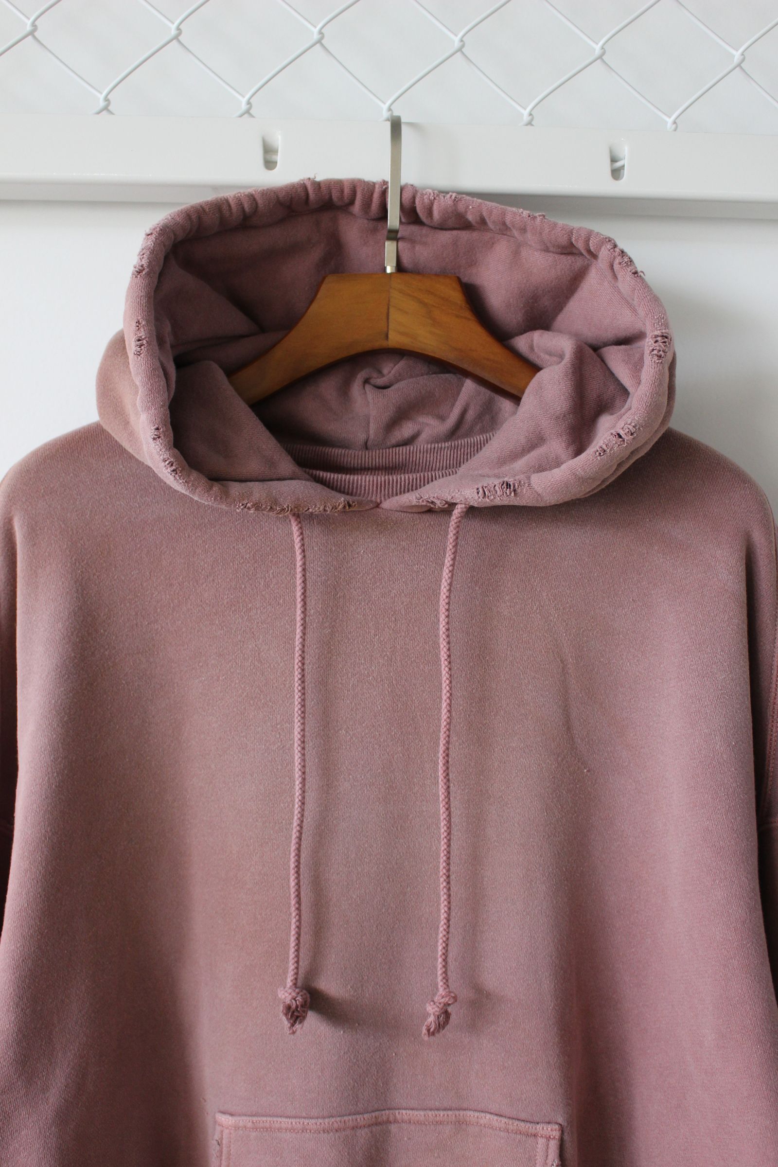 23aw アンセルム　DYED DAMAGE HOODIE(D.PINK)condition