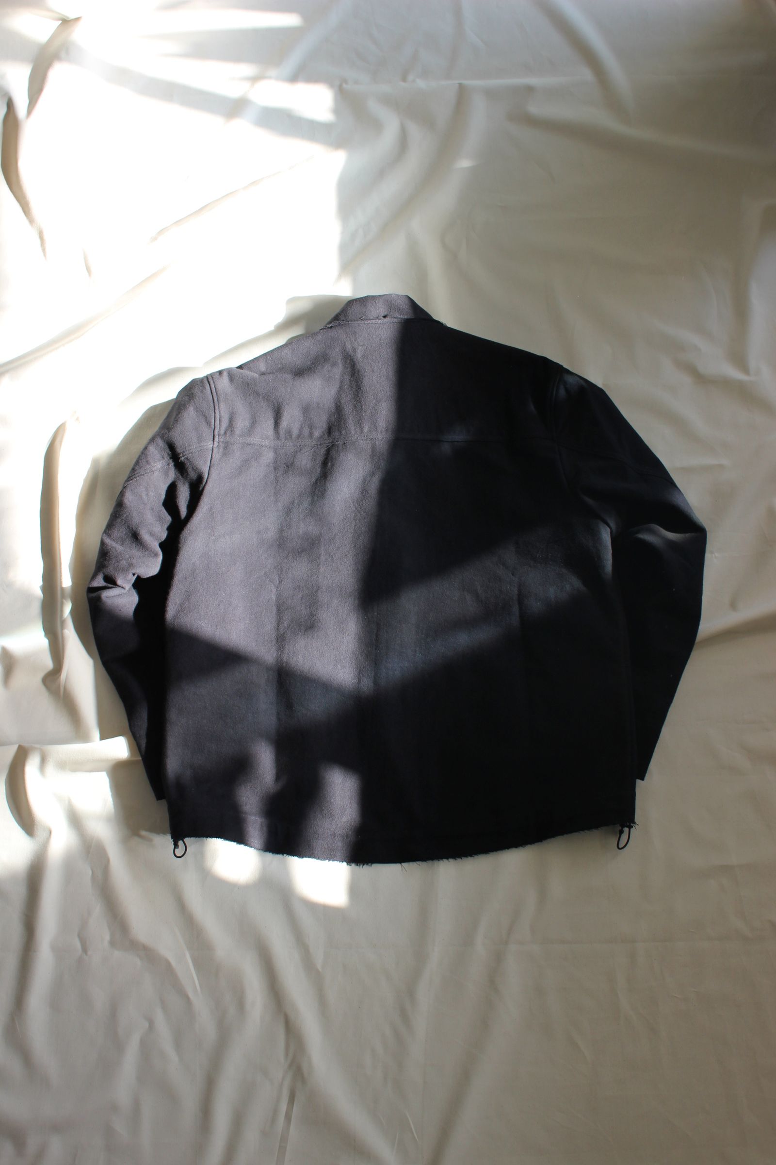 [ラスト1点] JENS SHORT BLOUSON | BLACK | コットンスウェードジャケット