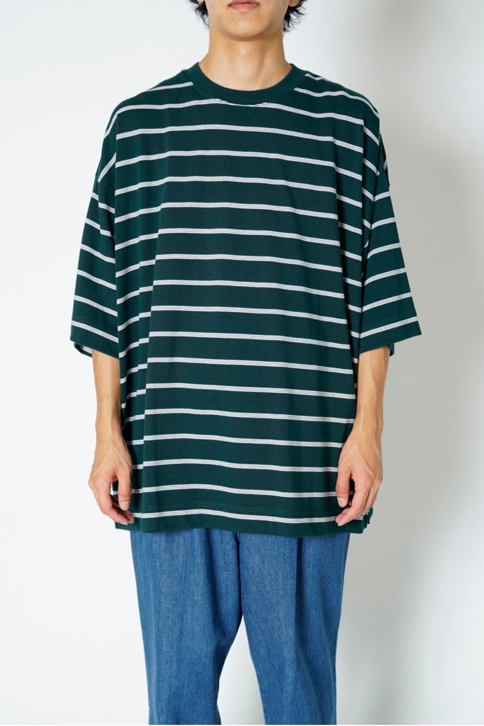BORDER WIDE S/S TEE/GREEN