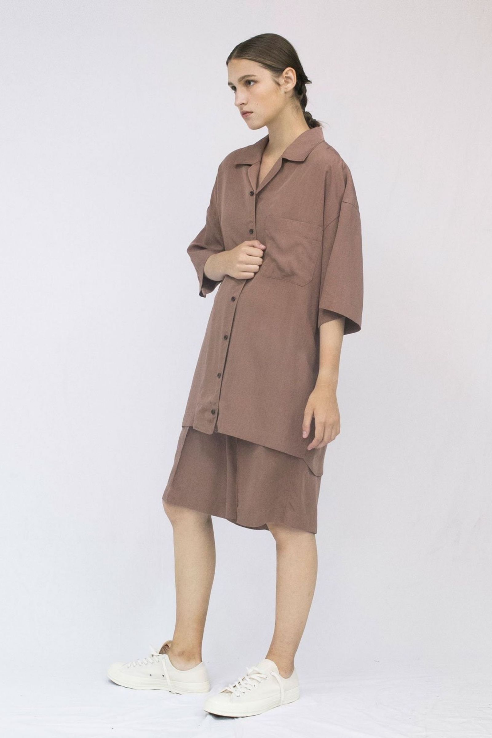 SOFT DRAPE MODAL HALF SLEEVE Shirts/シャツ