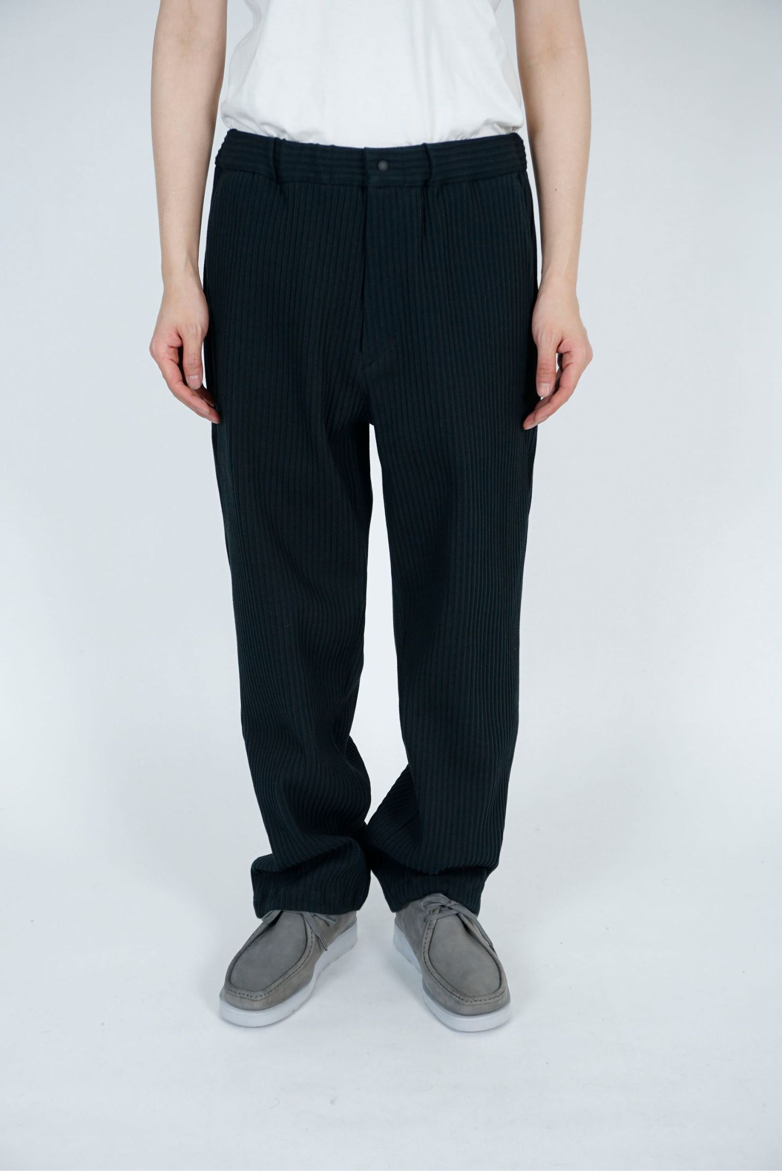 ACCORDION RIB EASY PANTS/リブイージーパンツ