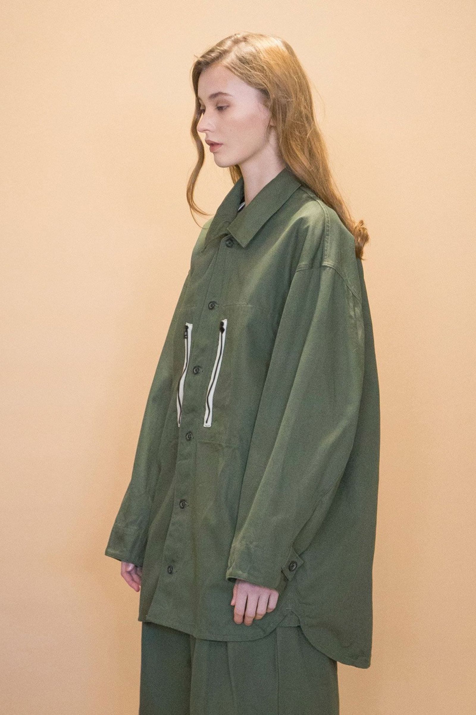 MILITARY CLOTH OVERSIZE SHIRT | OLIVE | シャツジャケット