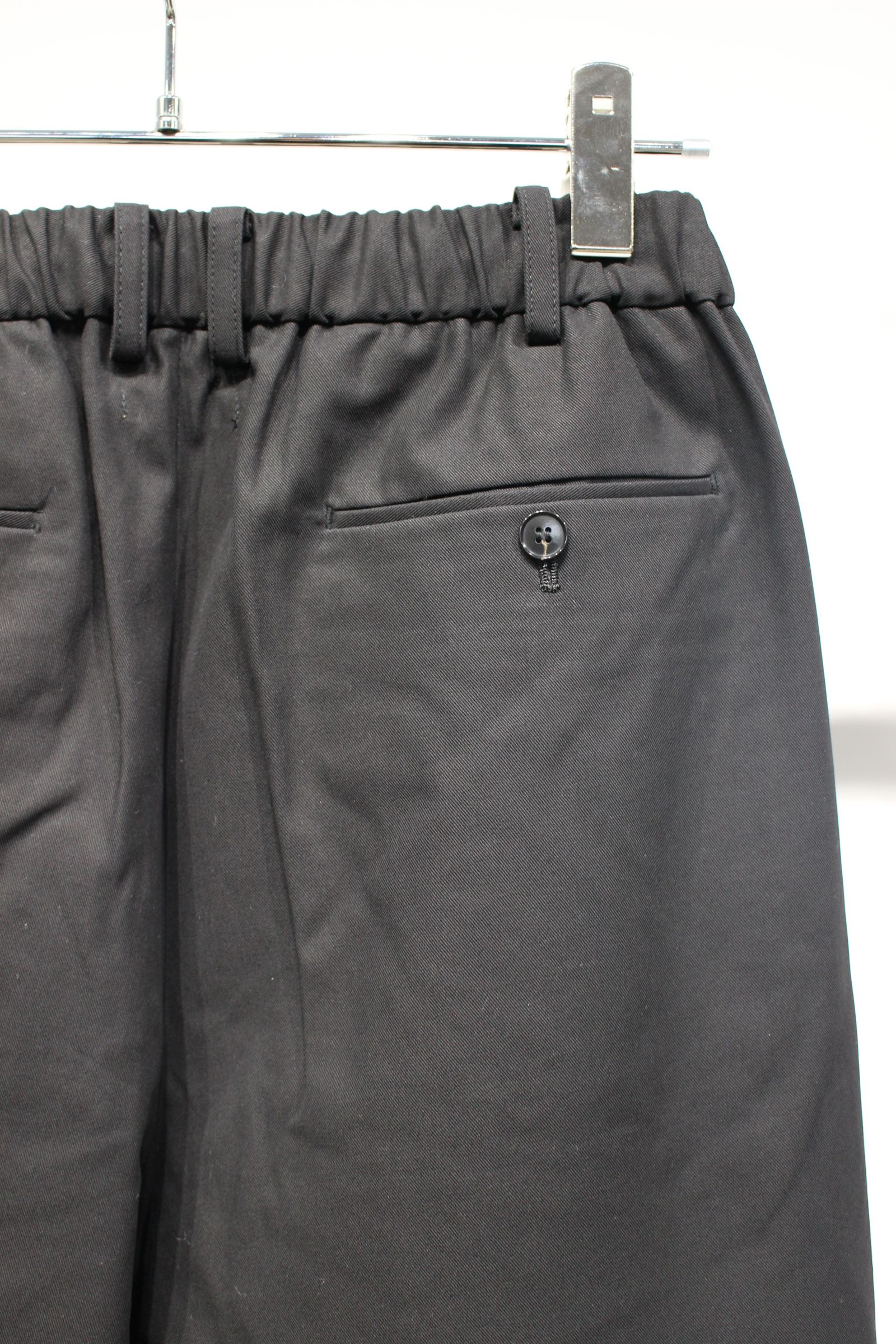 ORGANIC COTTON HIGH  TWIST STANDARD WIDE  PANTS | BLACK | ワイドパンツ