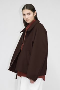PECOLAMB DOUBLE BEAVER WOOL HI-NECK ZIP BLOUSON/ハイネックジップブルゾン