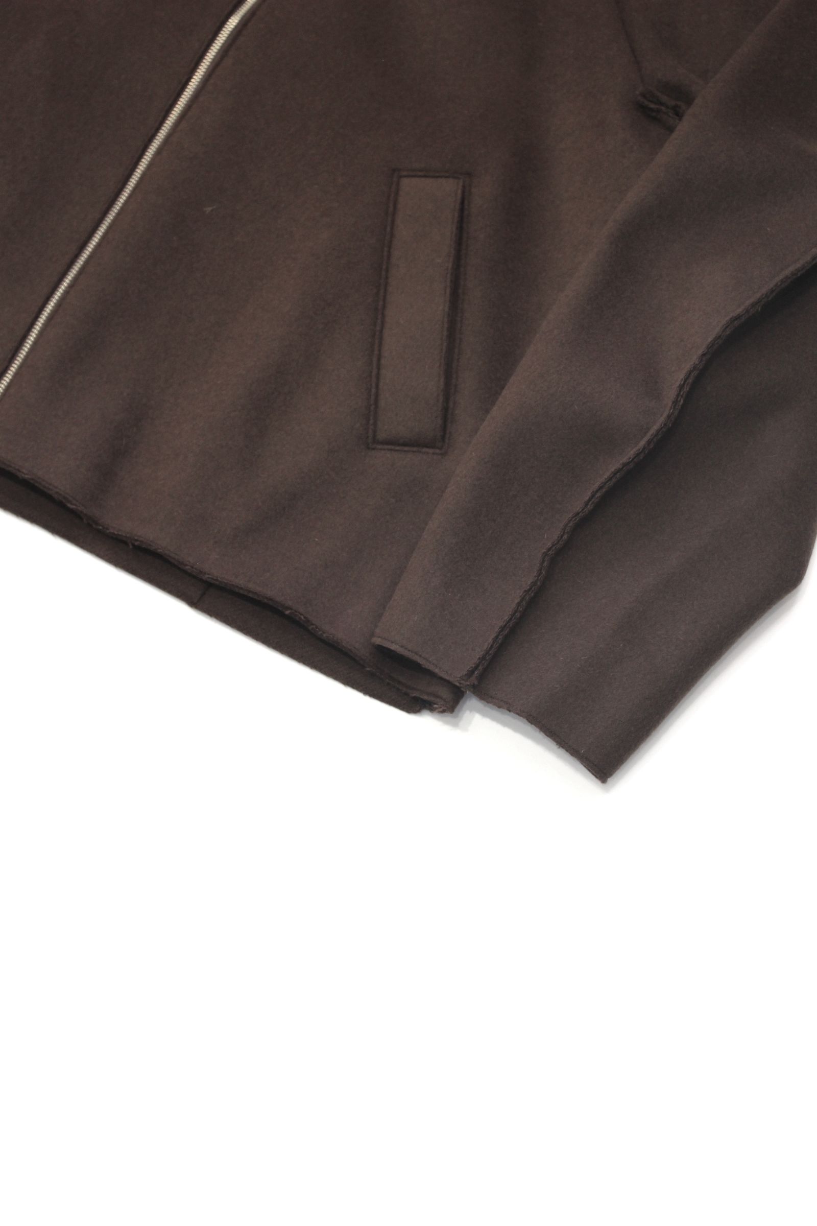 PECOLAMB DOUBLE BEAVER WOOL HI-NECK ZIP BLOUSON/ハイネックジップブルゾン