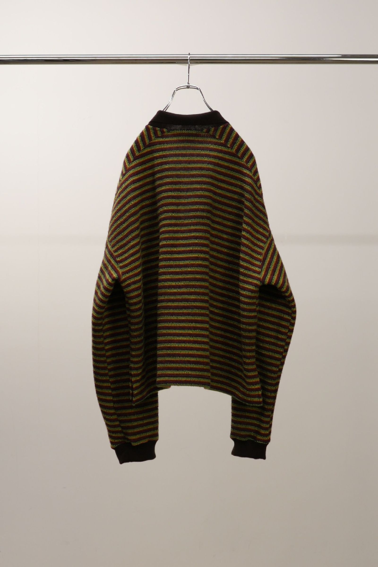WOOL BORDER SKIPPER SHIRT | MULTI | スキッパーシャツ