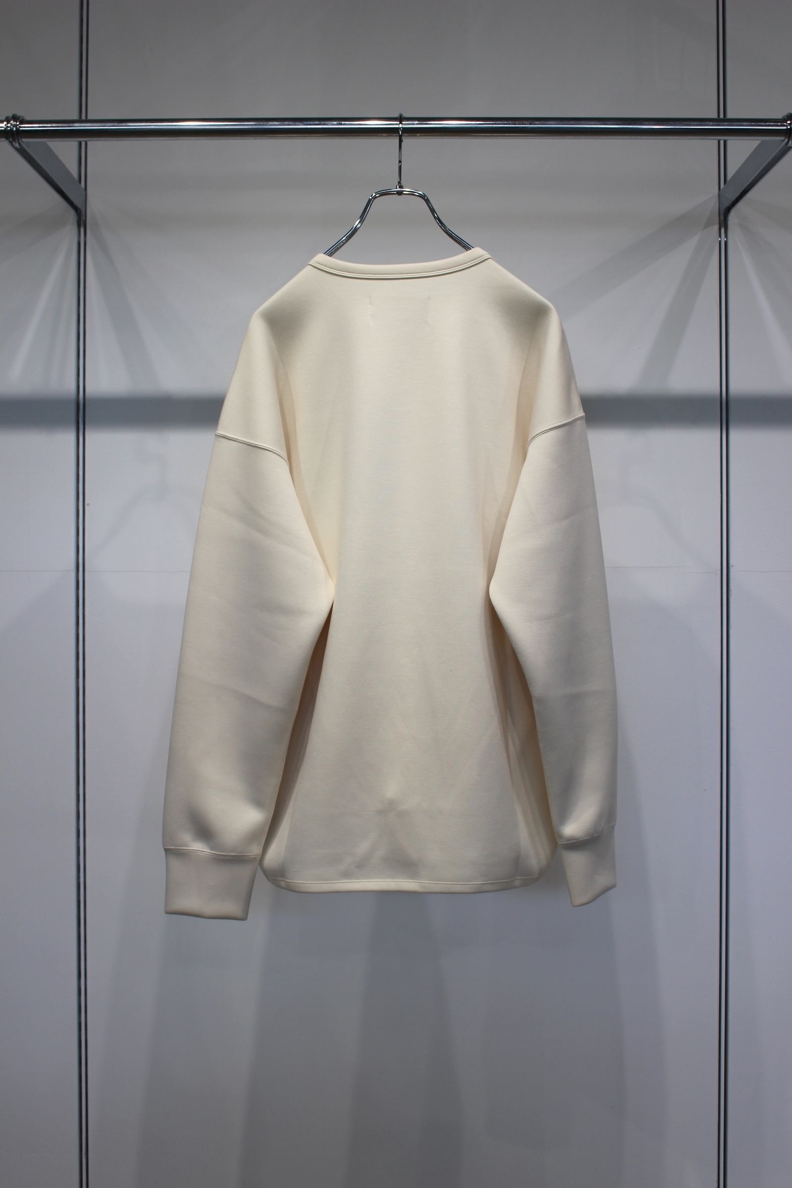 KNIT-COMBI RAYON DOUBLE-KNIT P/O | IVORY | クルーネックプルオーバー