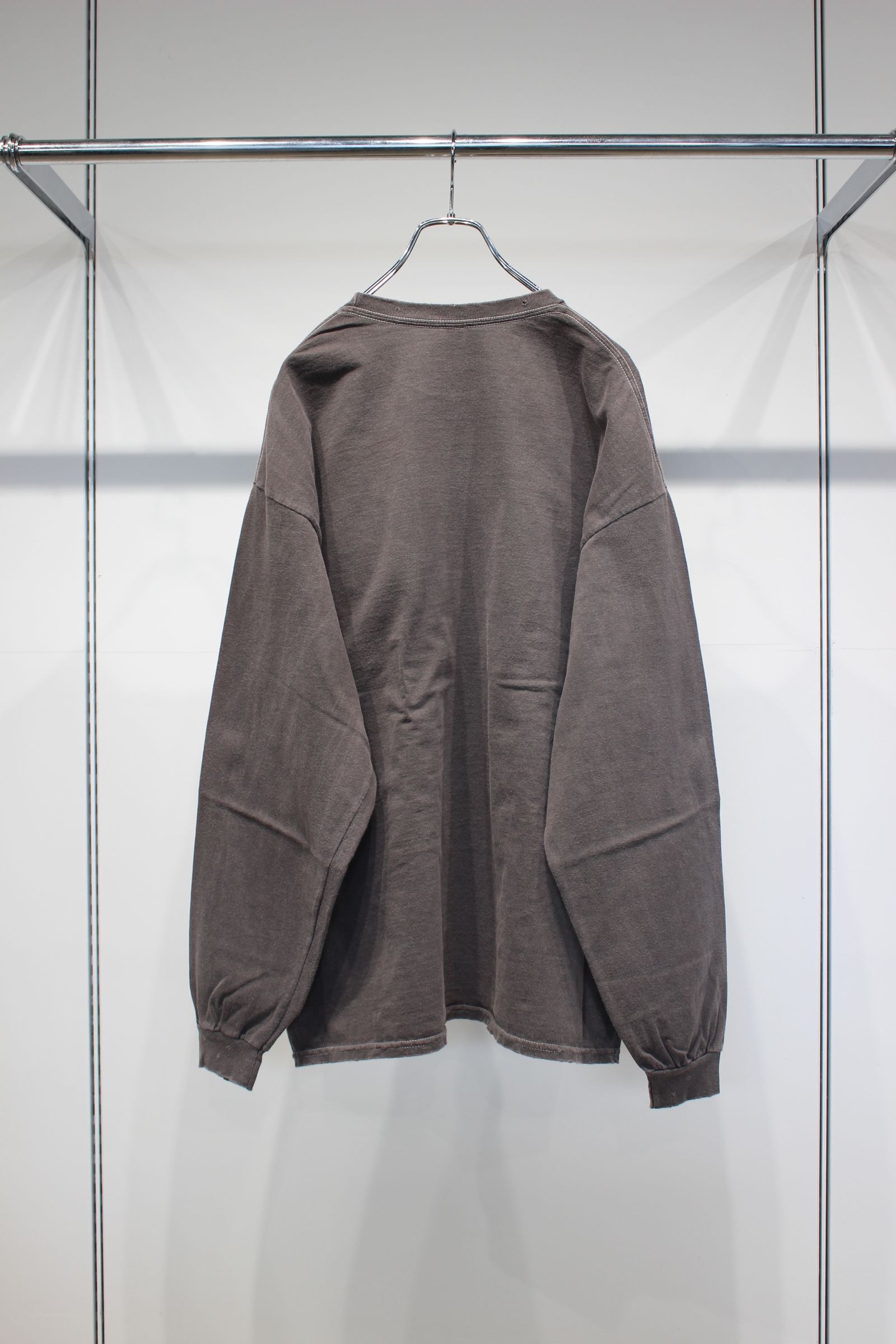 EMBROIDERY DYED LS | BROWN | カットソー