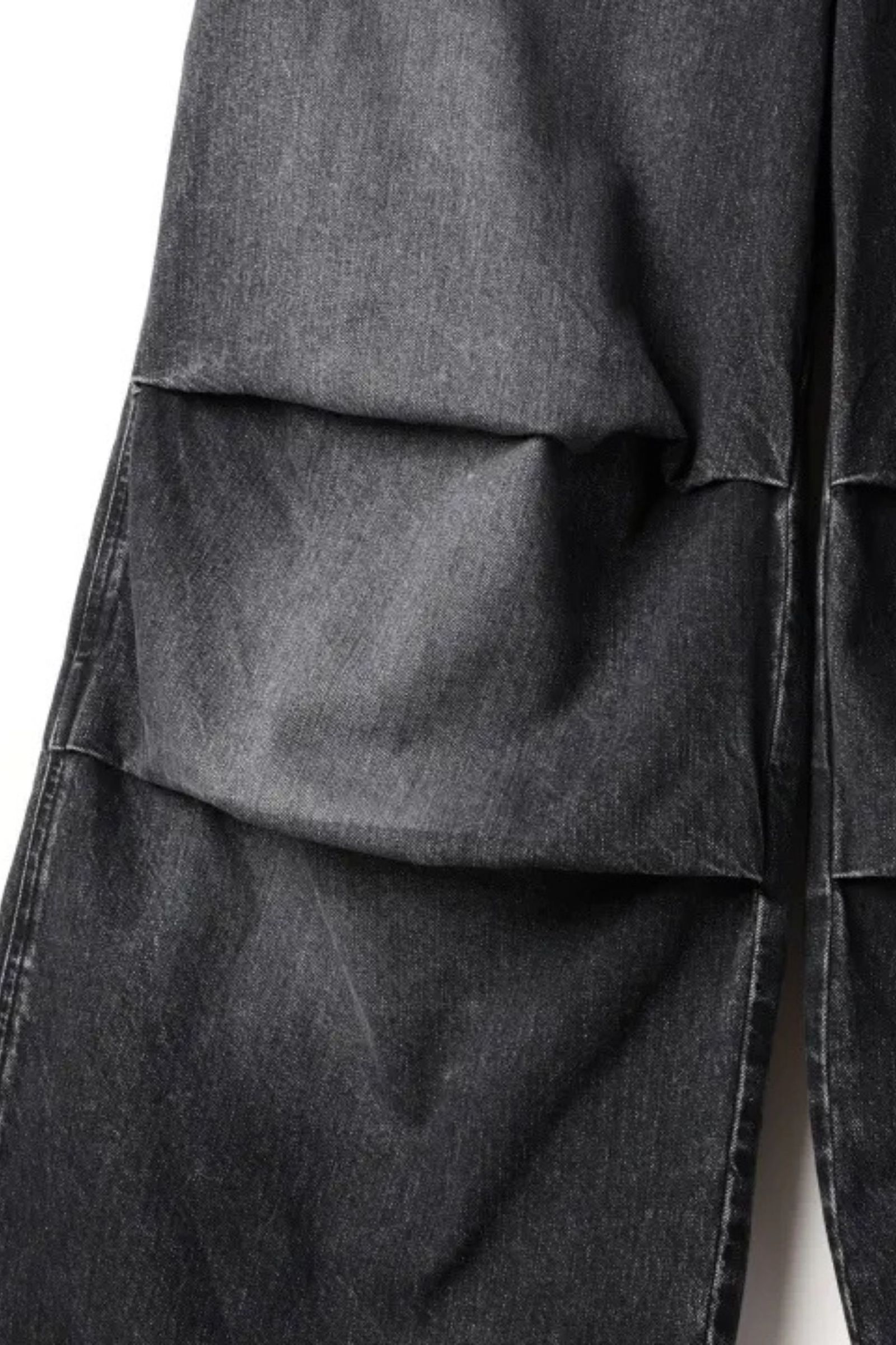 [ラスト1点] PARACHUTE DENIM PANTS | BLACK | デニム