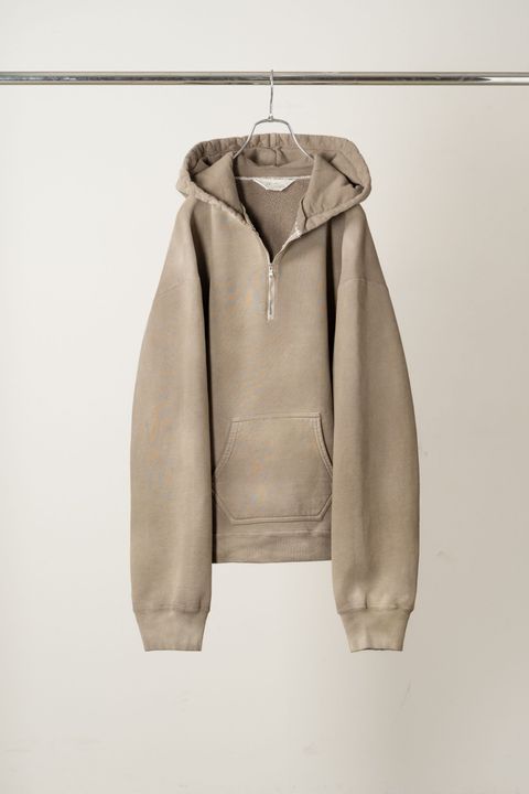 FLEECE-LINED SWEAT HOODIE | P.BEIGE | フーディー