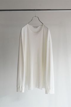 DAMAGE WAFFLE CREW LS T-SHIRT | WHITE | ダメージワッフル