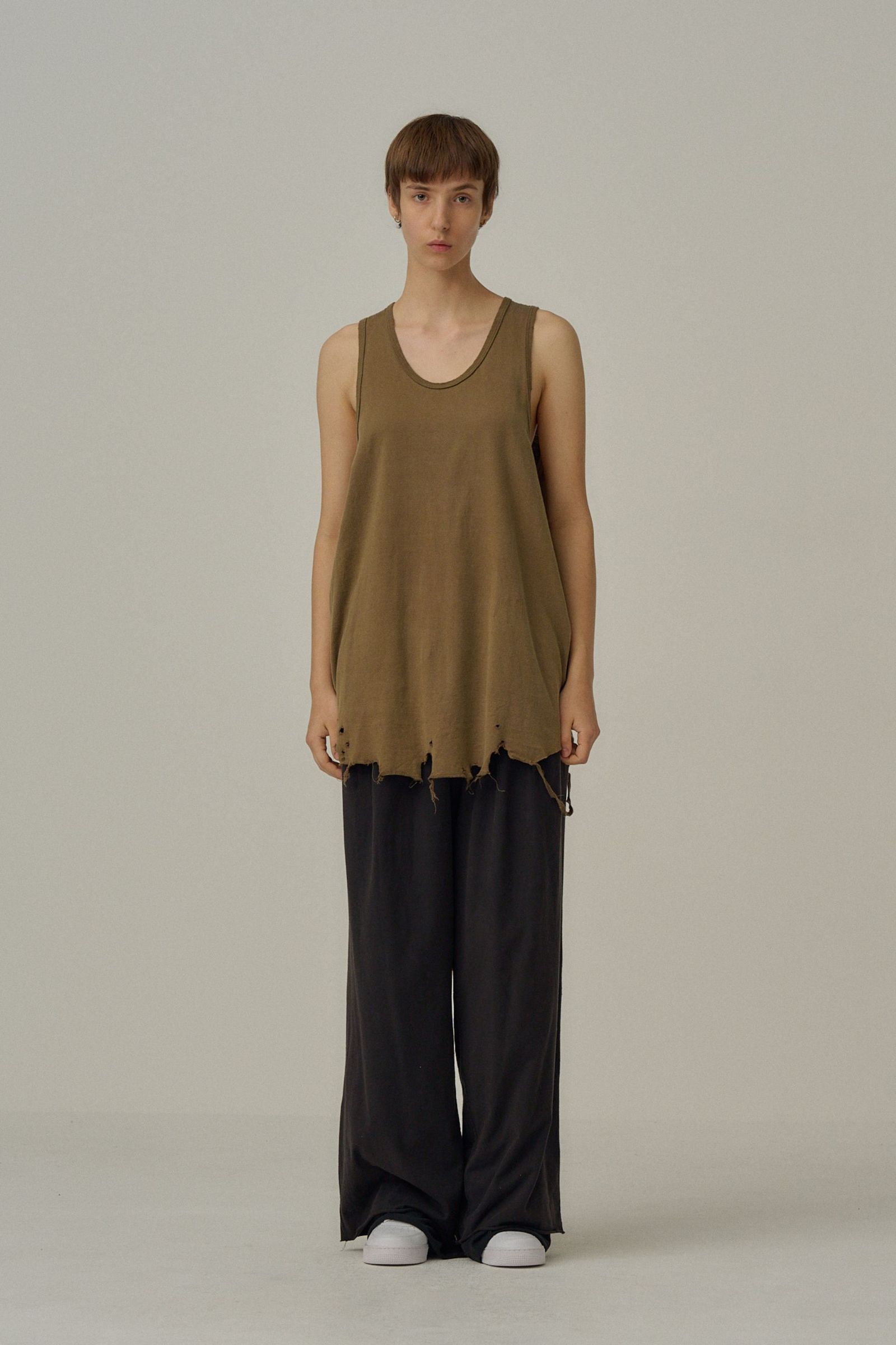 DAMAGE TANK TOP | BROWN | タンクトップ
