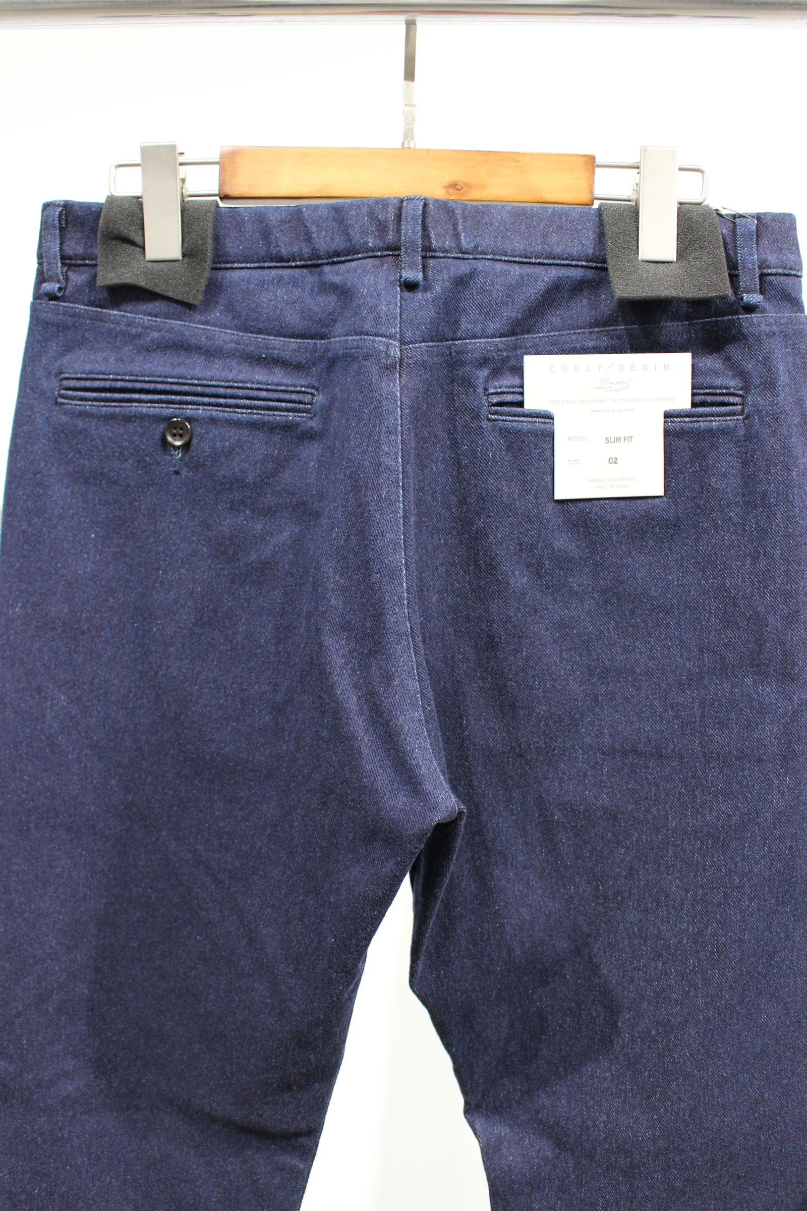 INDIGO SLIM FIT TROUSERS -ONE WASHED-/WASHED INDIGO
