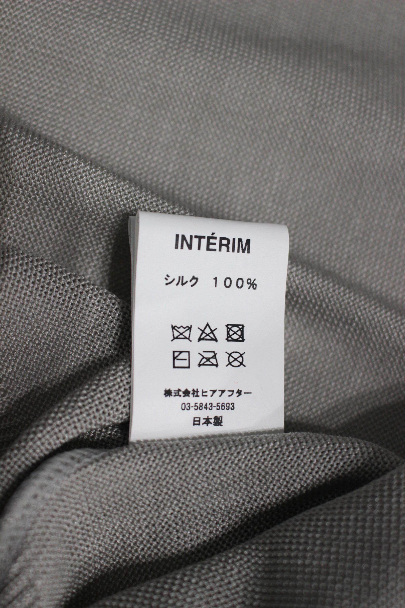 SILK 100% CREW NECK KNIT/ニット
