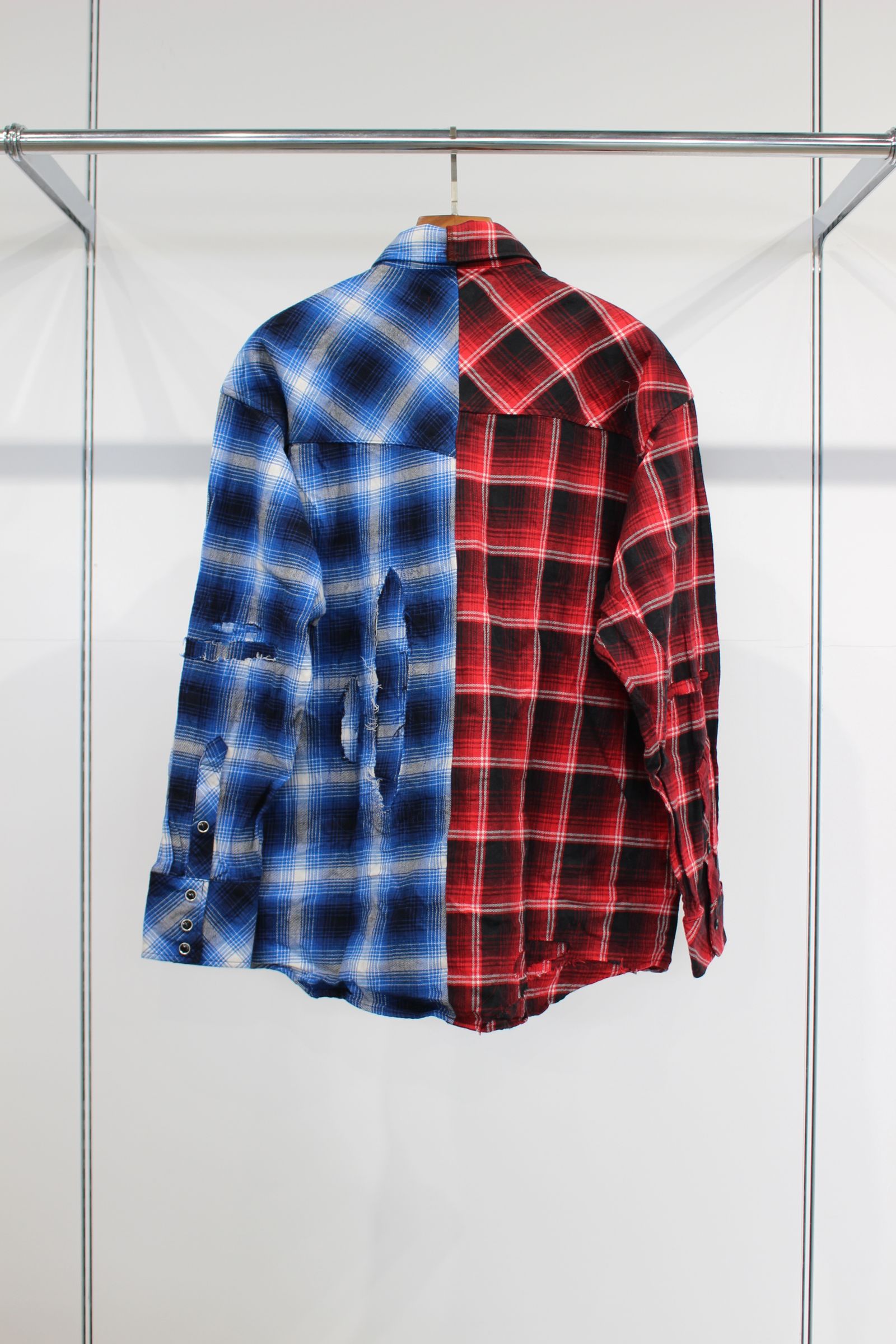Remake shirt | BLU-RED | シャツ