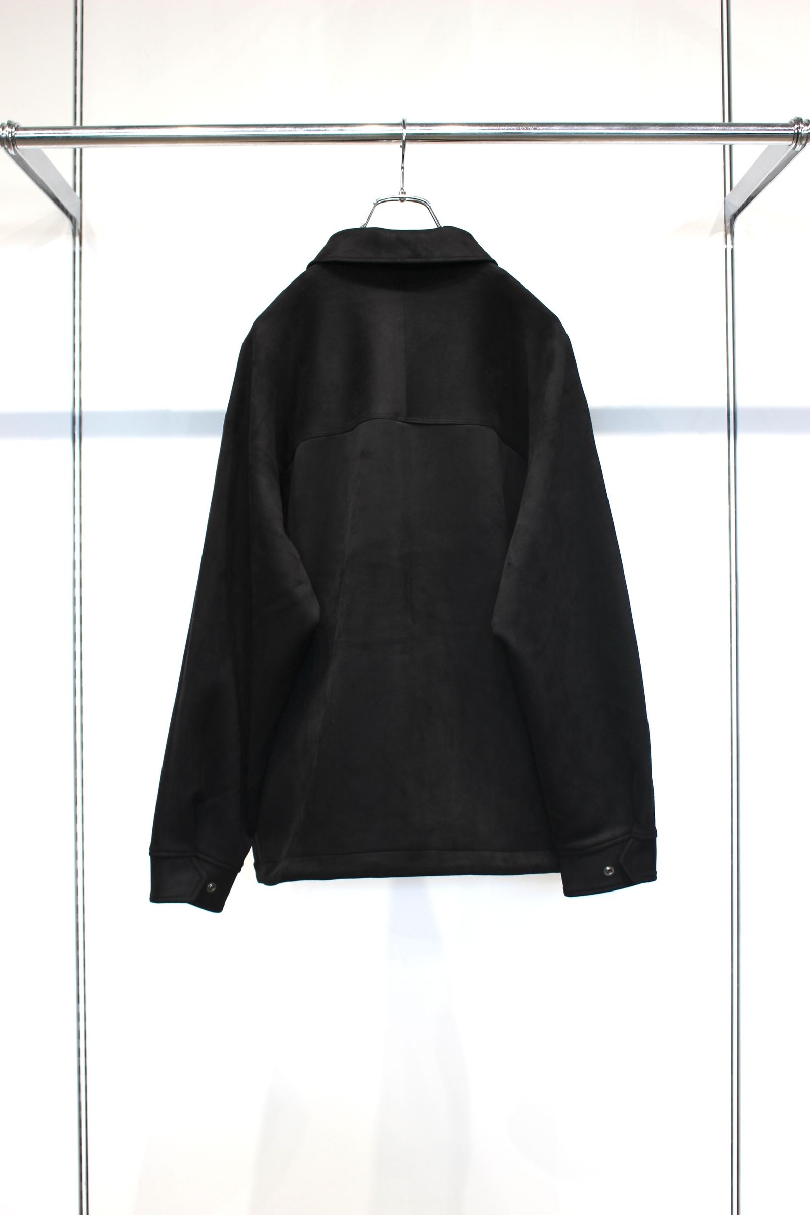 KNIT SUEDE ZIP-UP BLOUSON | BLACK | ジップアップブルゾン
