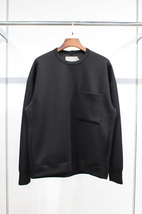 TWILL DOUBLE JERSEY P/O/BLACK