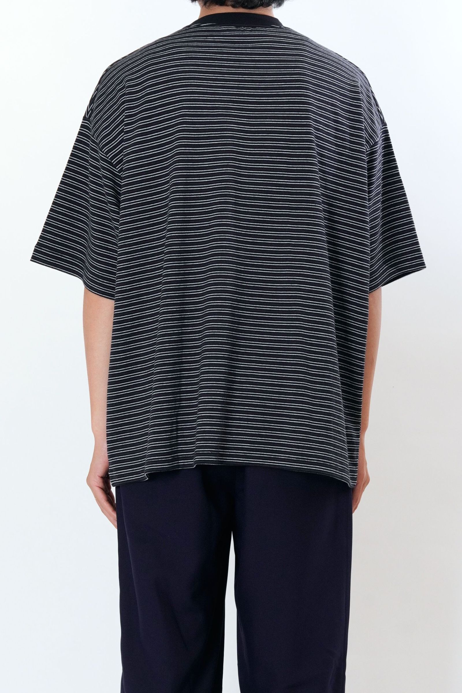 BORDER WIDE S/S T-SHIRT | BLACK | カットソー
