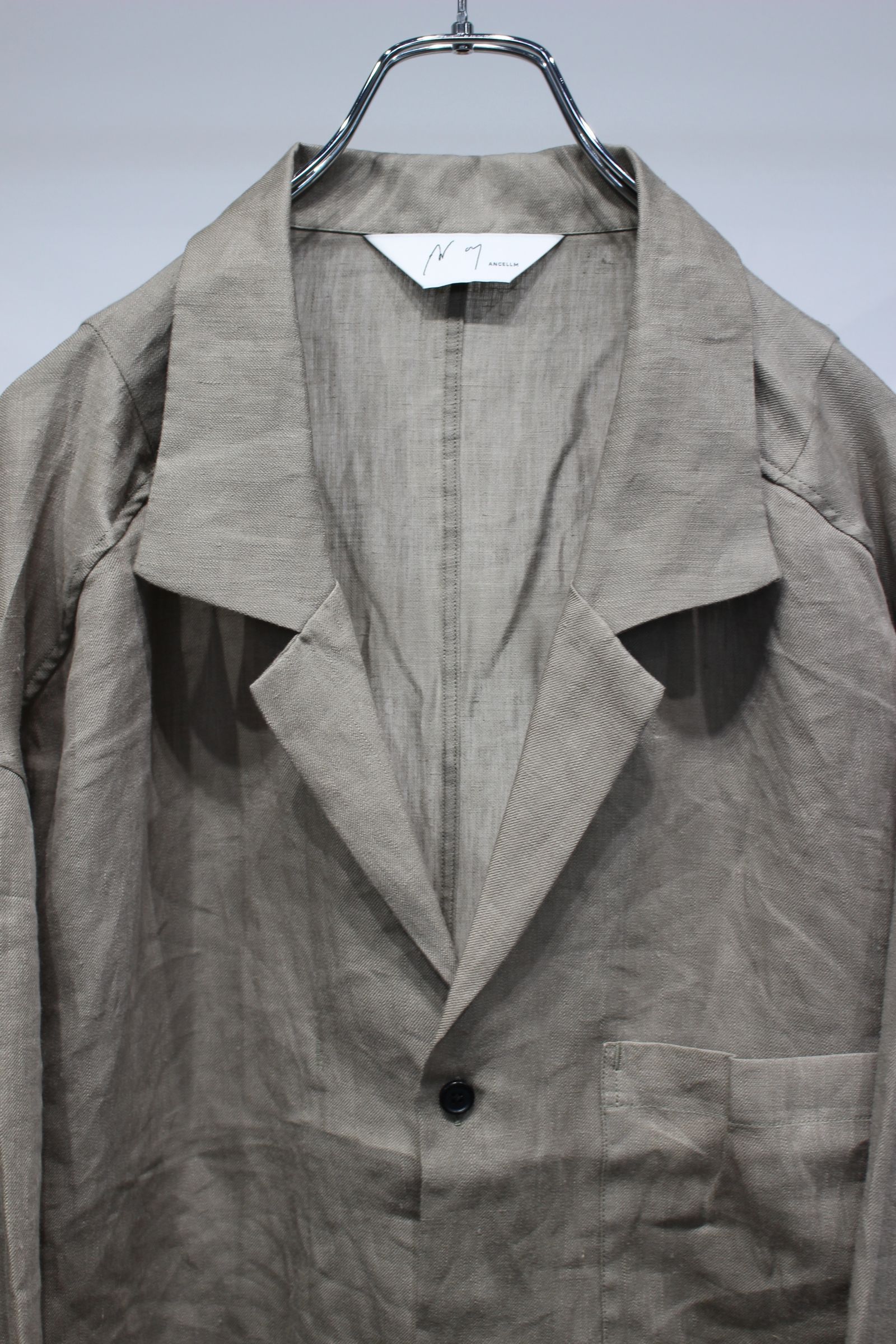 100/S LINEN TAILORED SHIRT | KHAKIBEIGE | シャツ