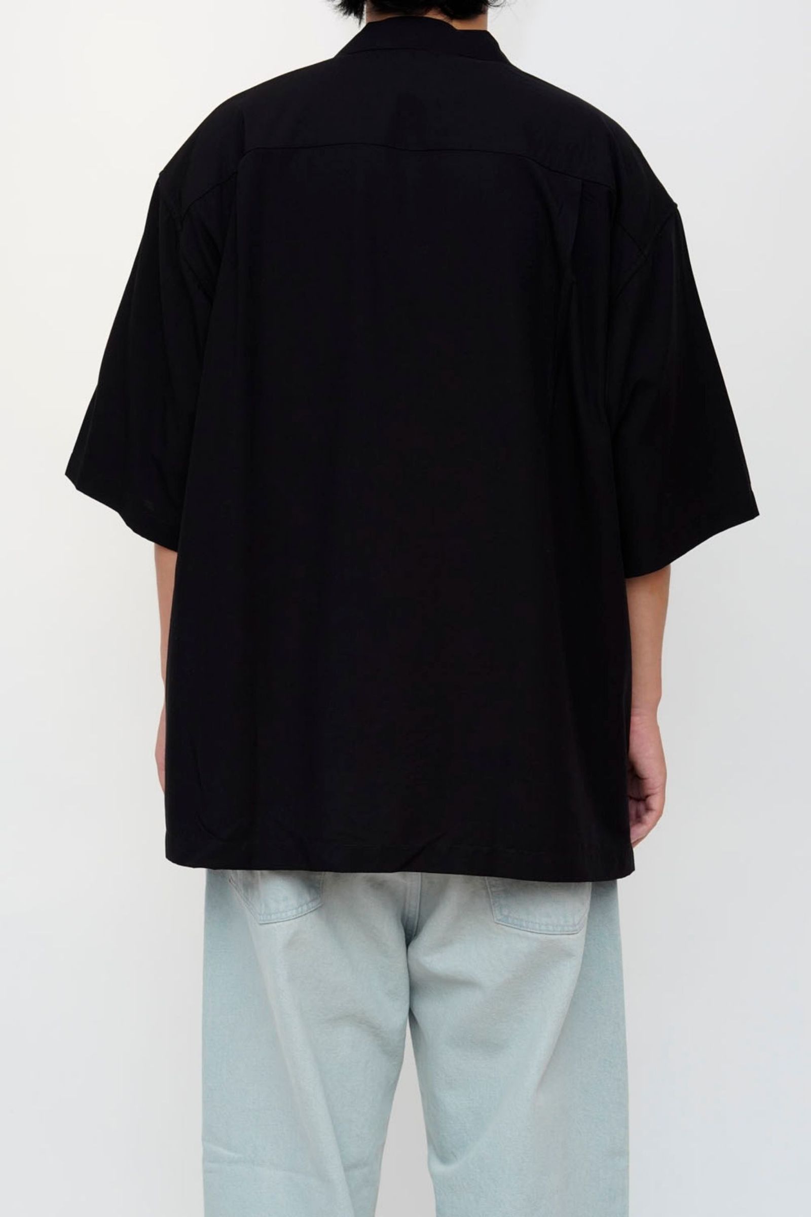 OPEN COLLOR S/S SHIRTS | BLACK | シャツ