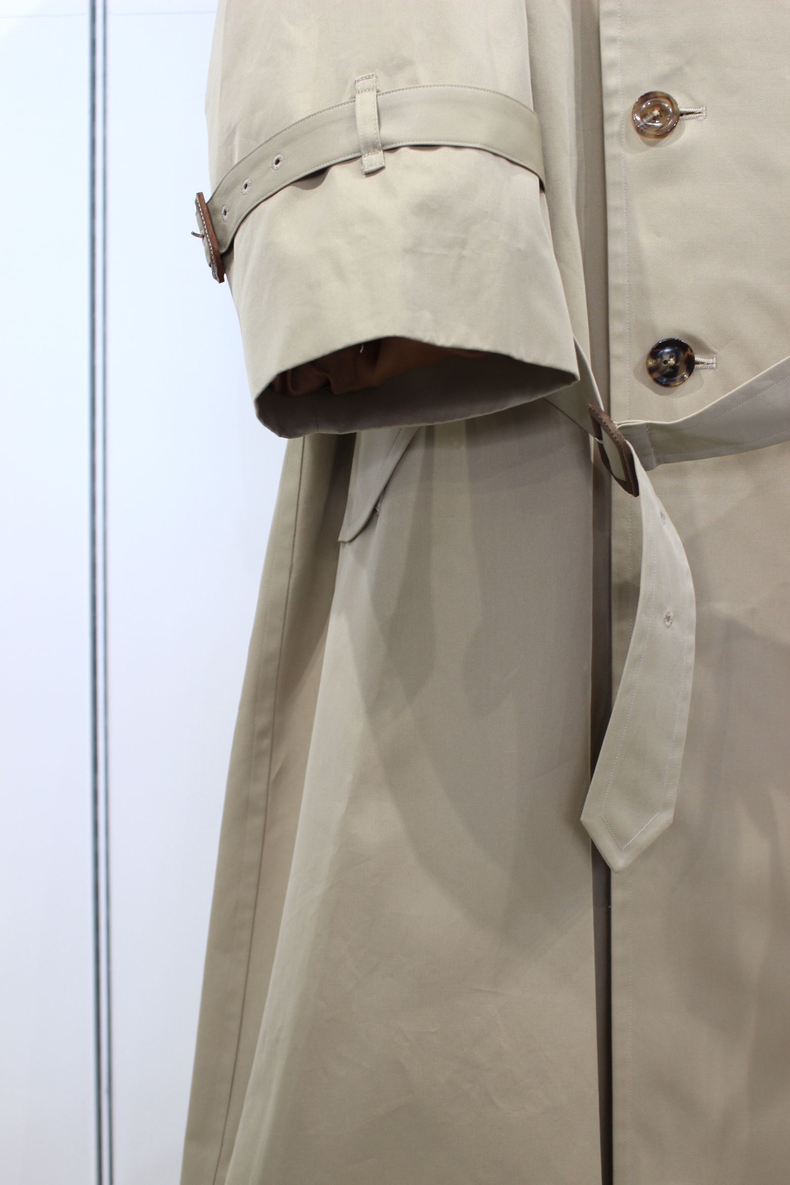 INTERIM - HYPER BIG GIZA GABERDINE TRENCH COAT/BEIGE | NapsNote