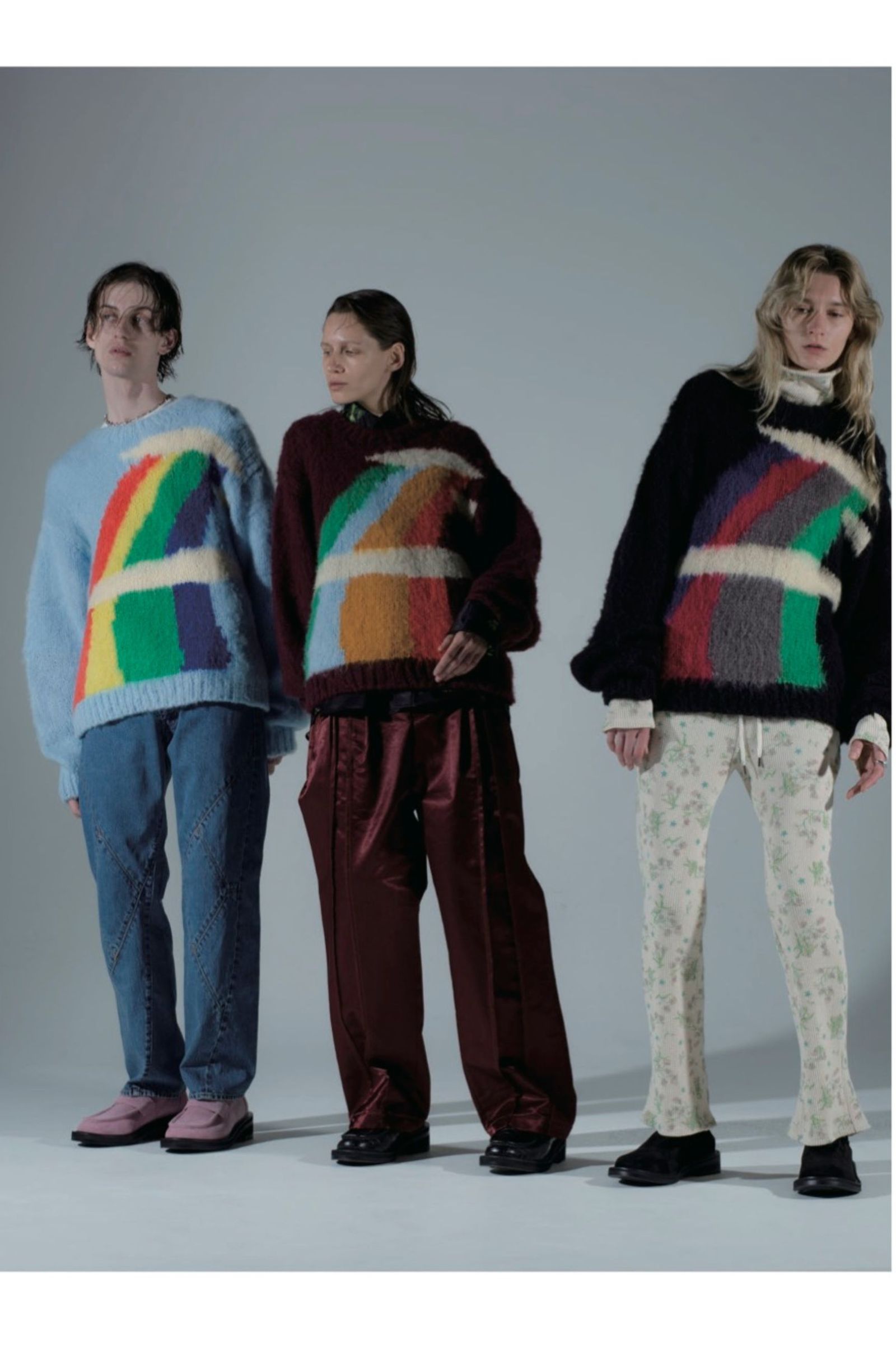 JieDa - MOHAIR RAINBOW KNIT/BLACK | NapsNote