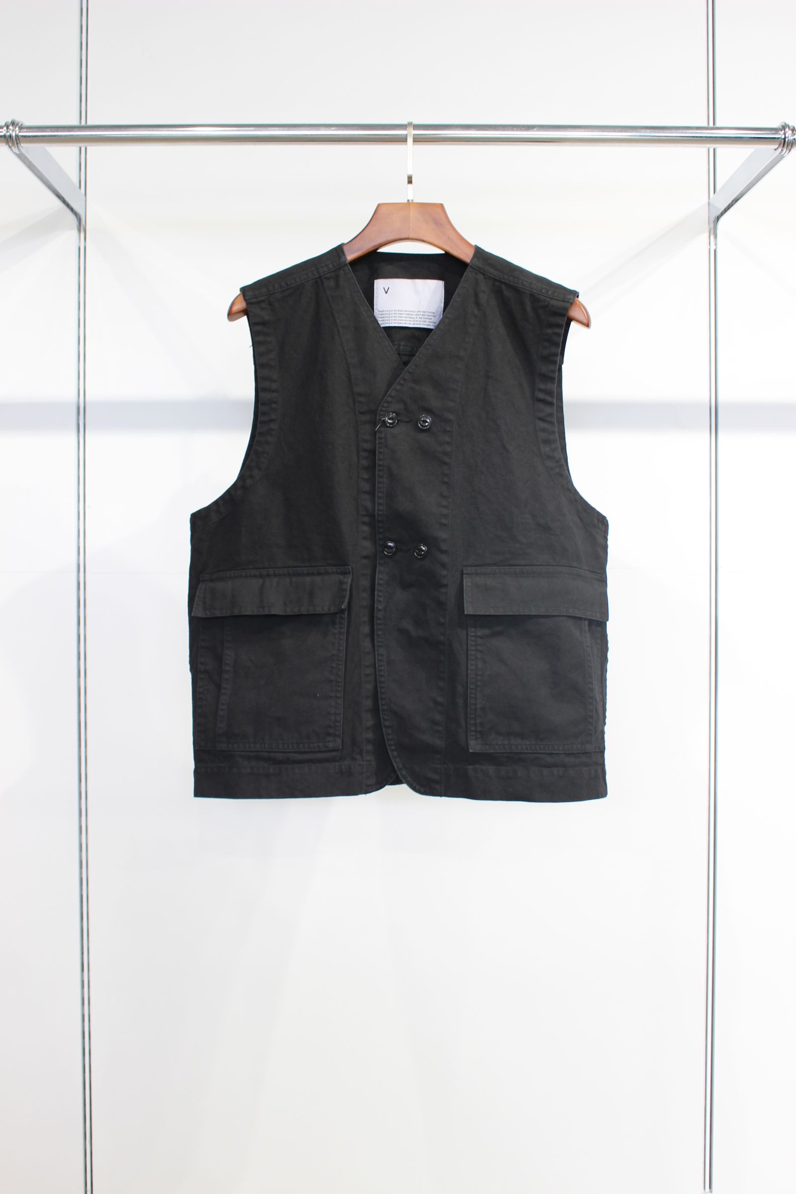 HEAVY OXFORD Double Vest | BLACK | ベスト