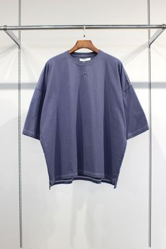 DYED OVER SIZE TEE/カットソー/パープル