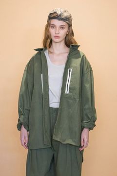 MILITARY CLOTH OVERSIZE SHIRT | OLIVE | シャツジャケット