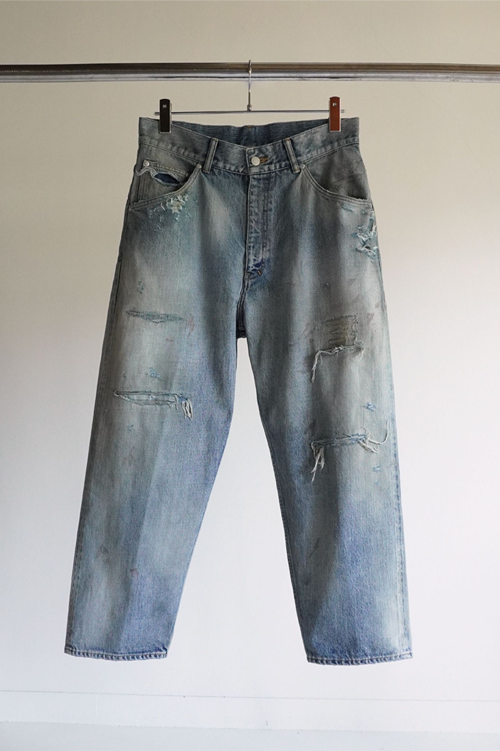 ANCELLM - REMAKE SELVEDGE TAPERED 5P DENIM PANTS/INDIGO | NapsNote