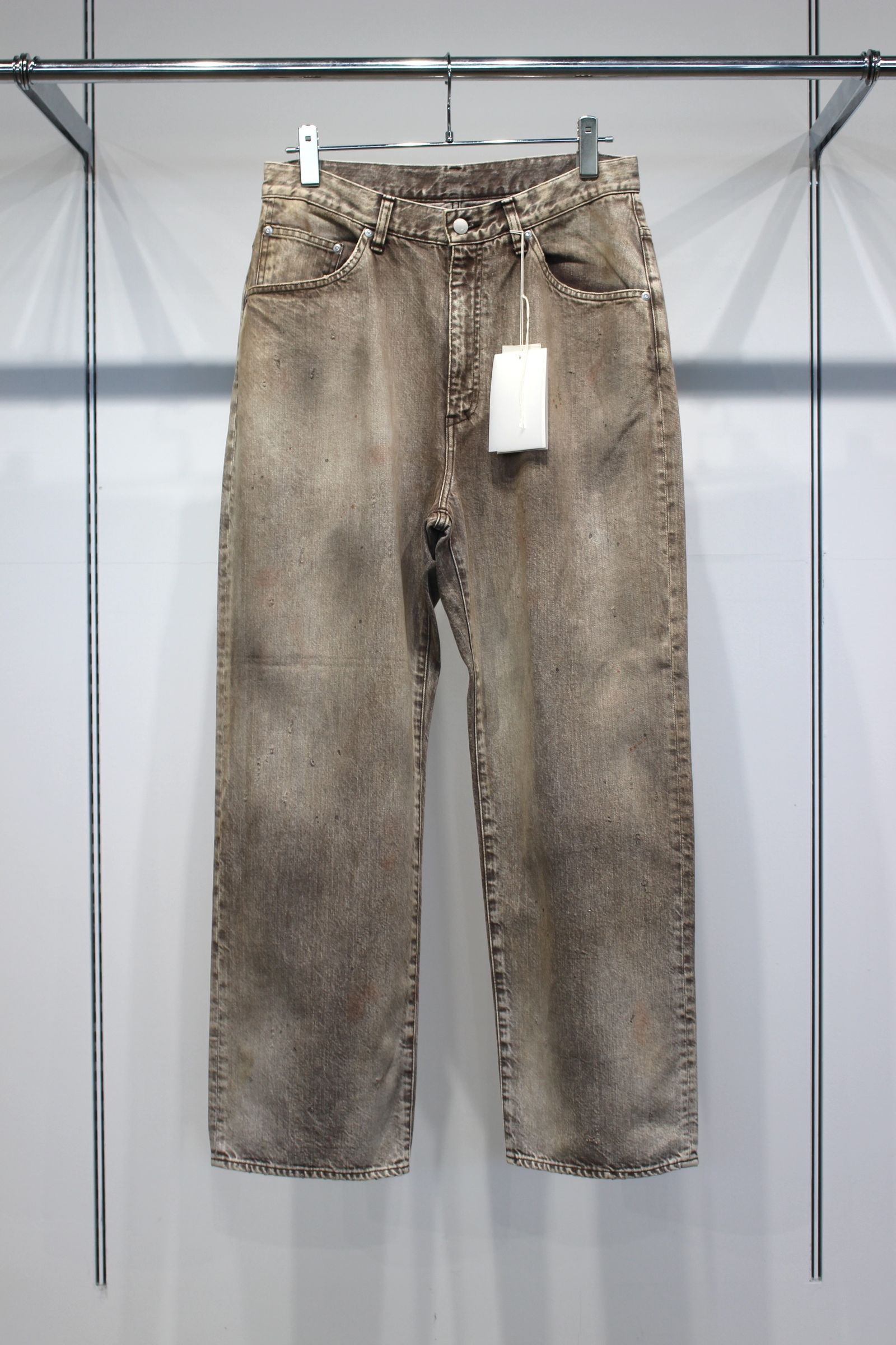 [ラスト1点] #02 TAPERED 5P DENIM PANTS | BROWN | デニムパンツ