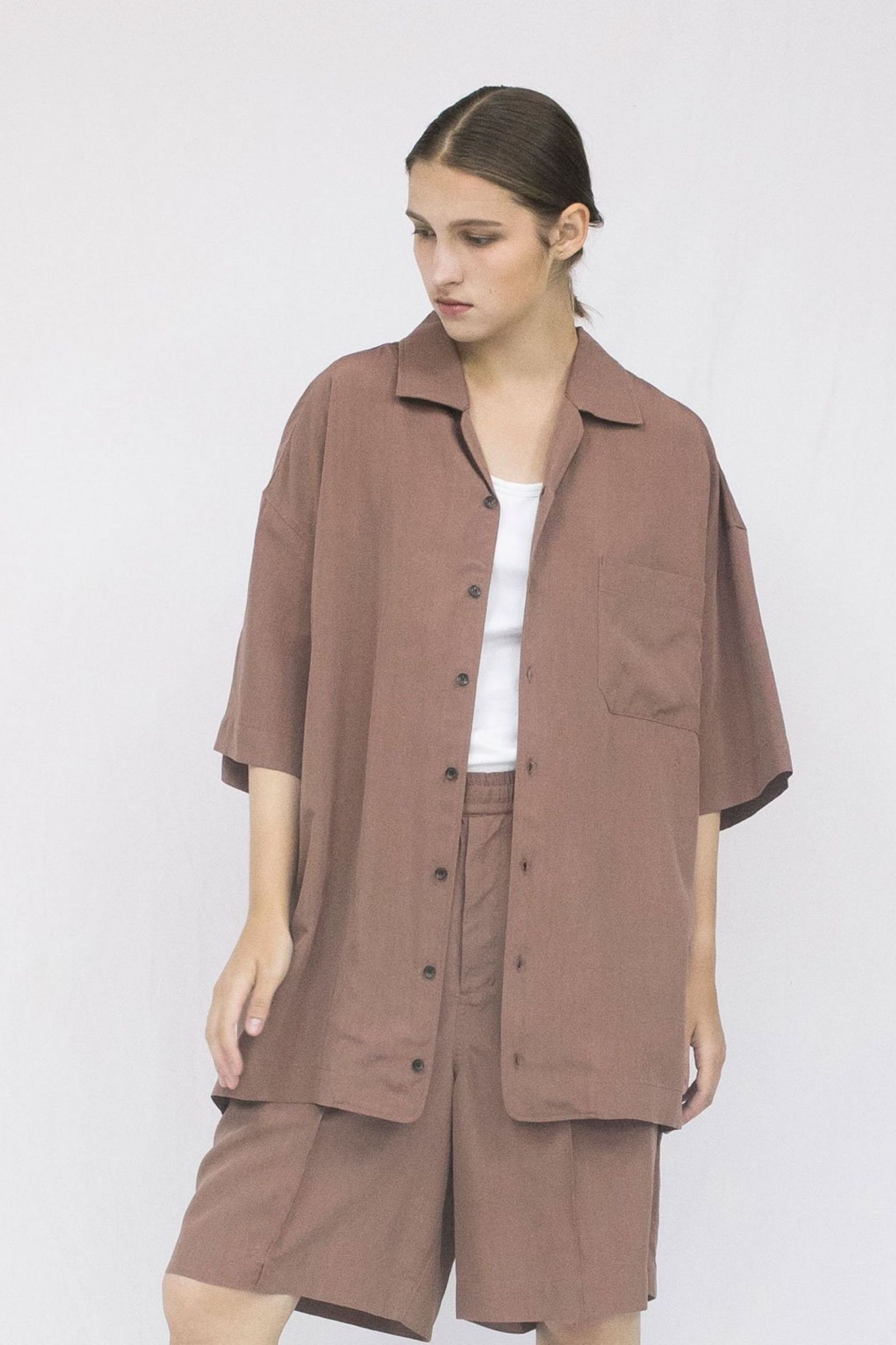 SOFT DRAPE MODAL HALF SLEEVE Shirts/シャツ