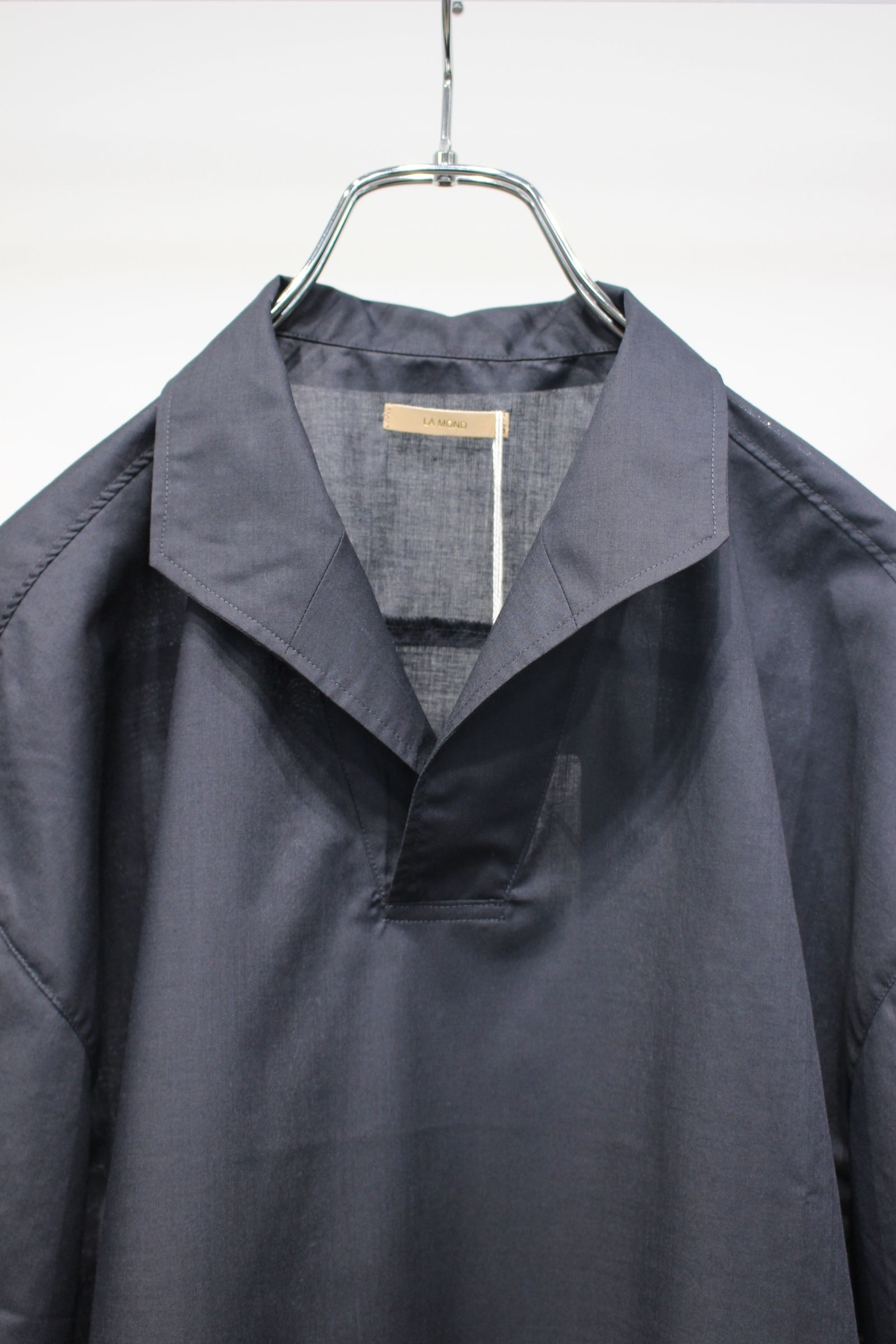 LAWN SKIPPER  SHIRTS | NAVY BLACK | スキッパーシャツ