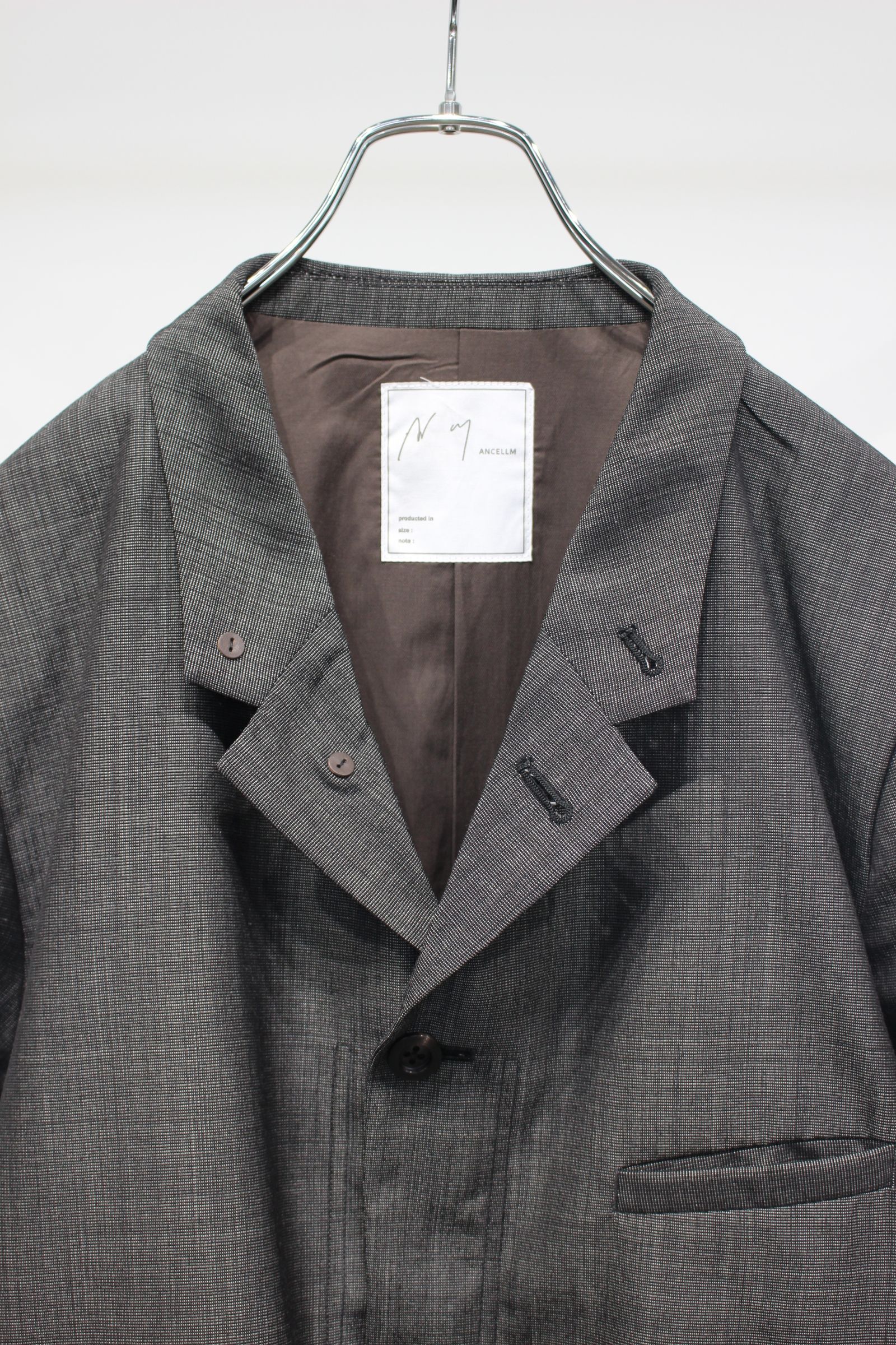 LAYERED TAILORED JACKET | HAKEME WIDE SLACKS | BLACK | セットアップ