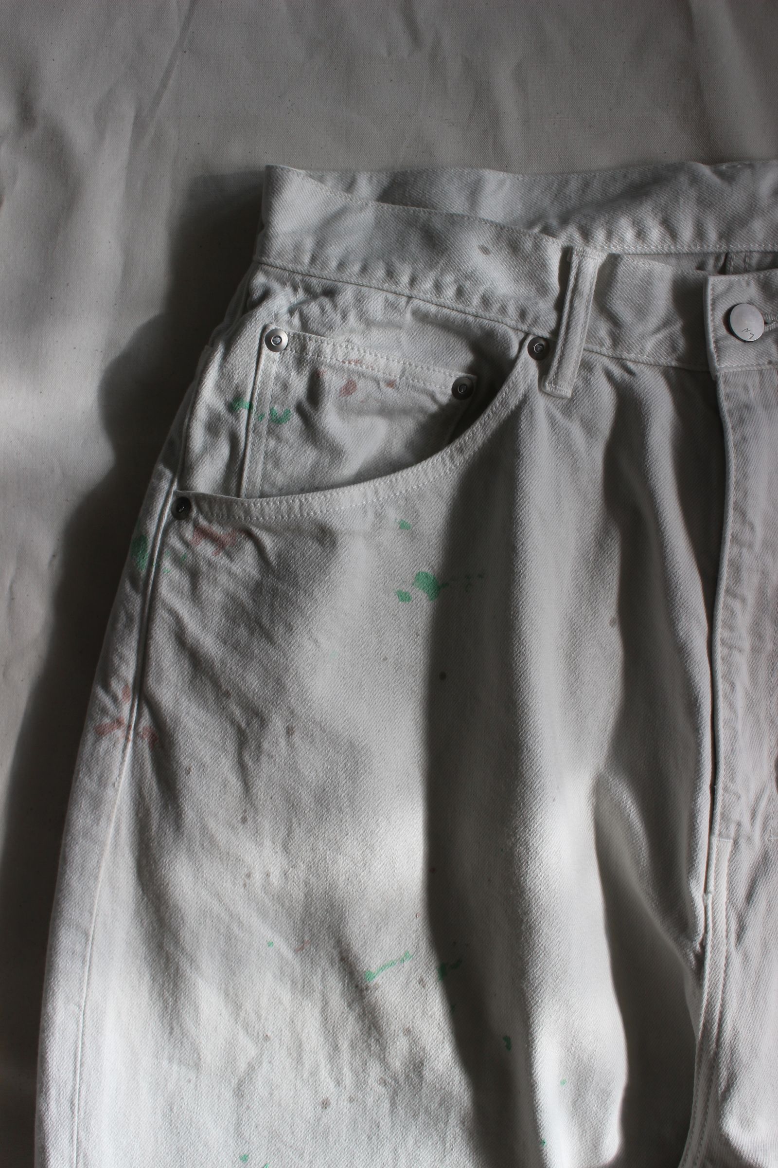 ANCELLM - AGING WIDE 5P DENIM PANTS | WHITE | デニム | NapsNote ANCELLM - AGING WIDE 5P DENIM PANTS | WHITE | デニム | NapsNote