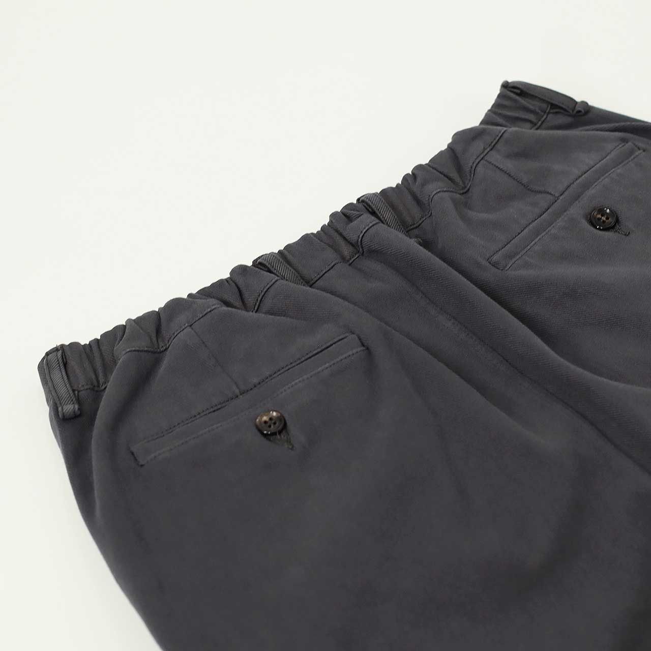 DENIM 1TUCK EZ TAPERED PANTS -slate gray- | SLATE GRAY | ニットデニム