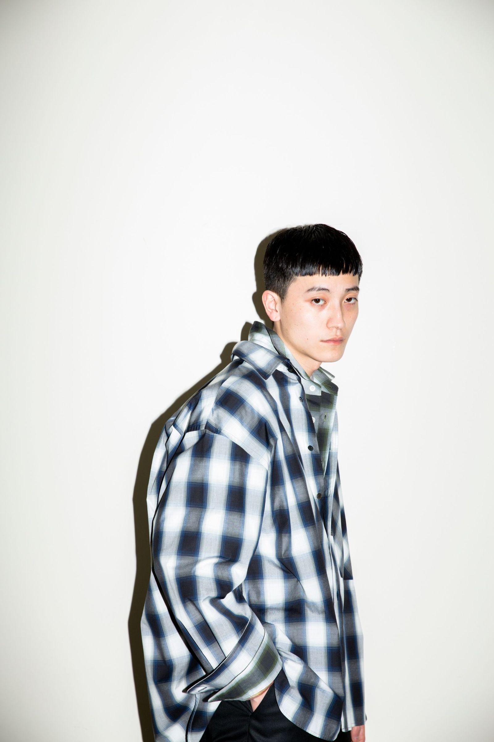 FRONT FLY SHIRT/チェックシャツ