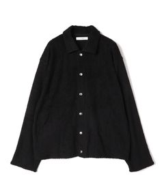 GEOMETRIC PILE SHIRT/シャツ/ブラック