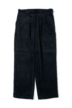 2TUCK CORDUROY PANTS/BLACK