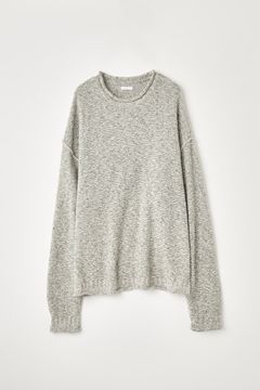 SHIFTED MELANGE KNIT PULLOVER : INSIDE OUT | MINT | ニット