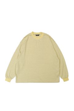 [ラスト1点] BORDER WIDE L/S T-SHIRT | YELLOW | カットソー