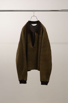 WOOL BORDER SKIPPER SHIRT | MULTI | スキッパーシャツ
