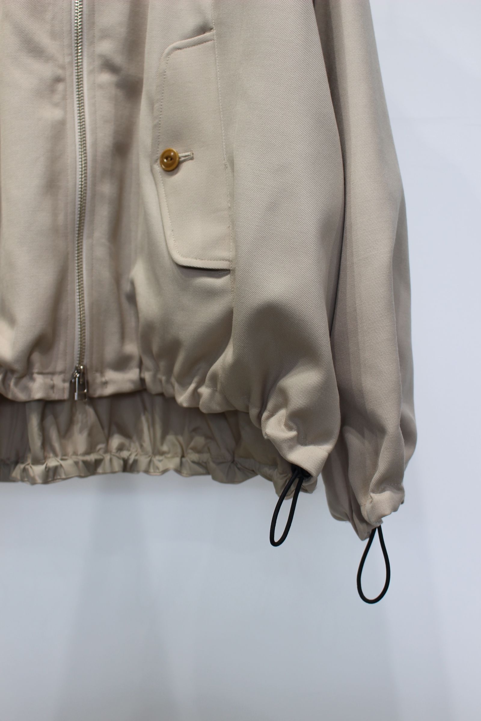 BISHU OLD WOOL GABARDINE Zip Blouson | BEIGE | アウター