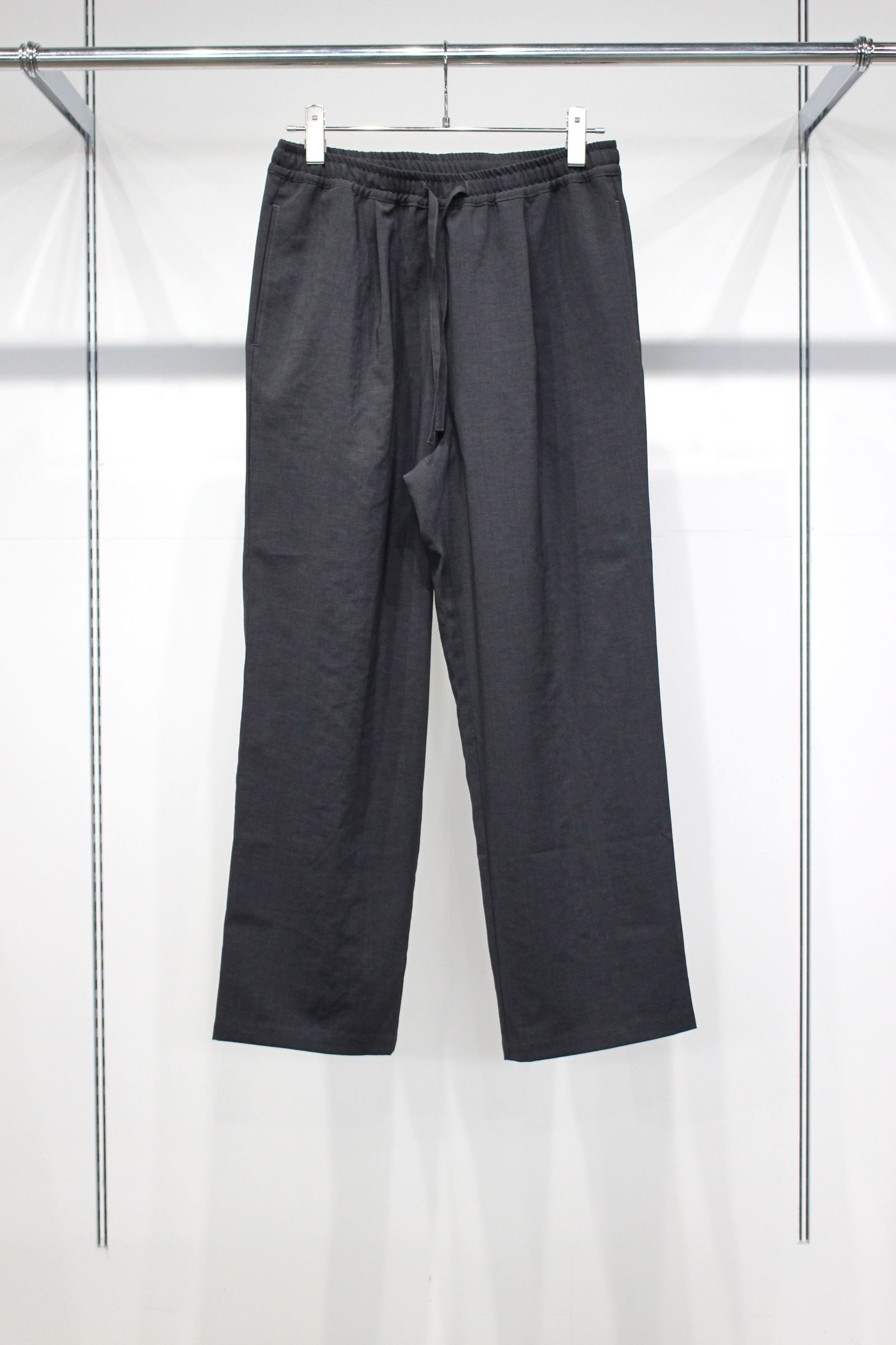 NEW SEMI WIDE SHARI PANTS | CHAMBRAY BLACK | イージーパンツ