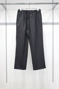 NEW SEMI WIDE SHARI PANTS | CHAMBRAY BLACK | イージーパンツ