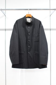 MILITARY WOOL SERGE FORESTIERE/BLACK