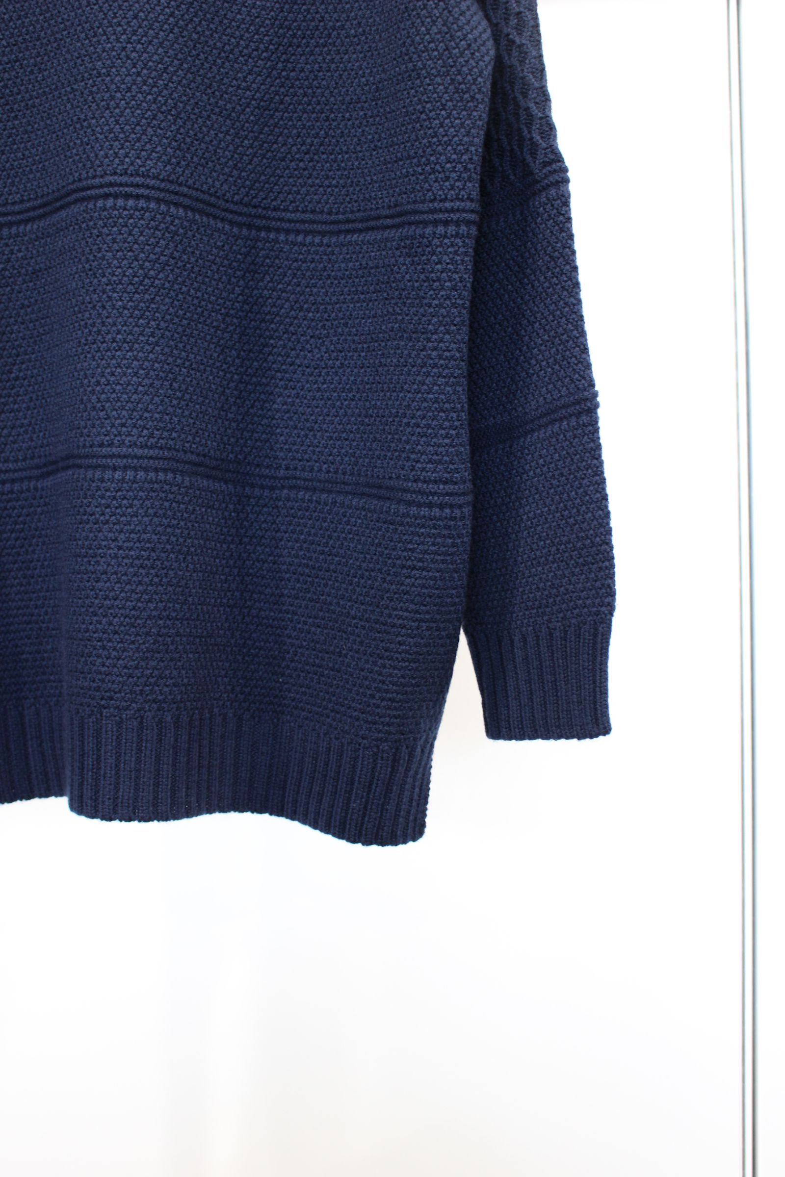BIG SILHOUETTE WAFFLE P/O KNIT/NAVY
