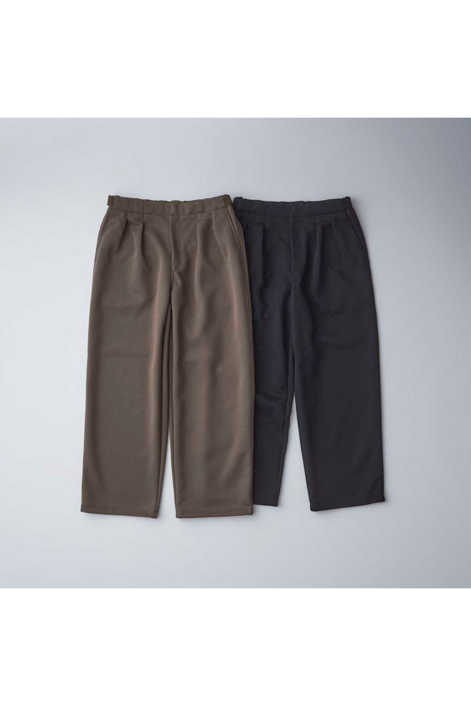 STRAIGHT SILHOUETTE TAB PANTS -solid-/MOCHA