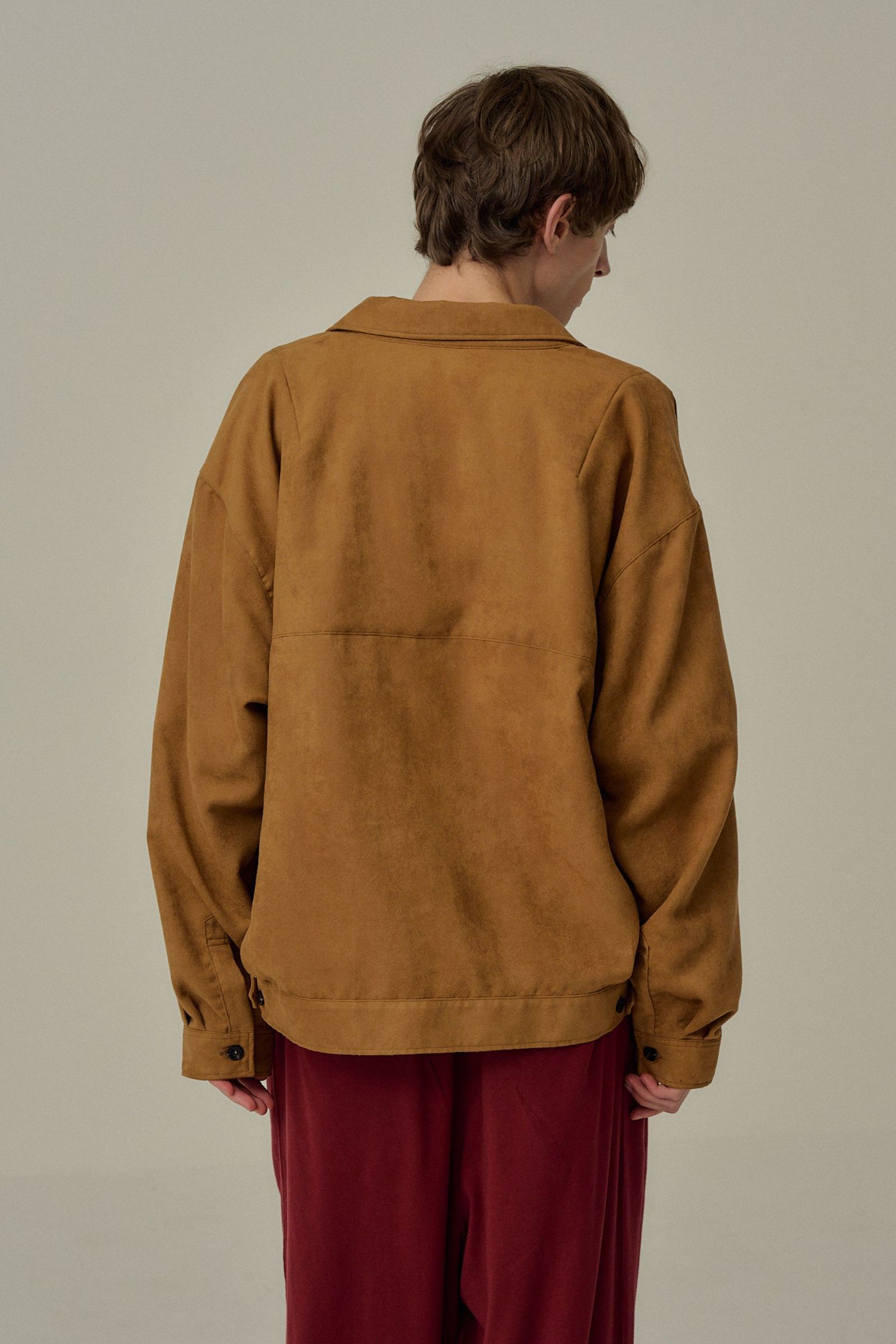 VEGAN SUEDE WORK SHIRT BLOUSON | BROWN | ライトアウター