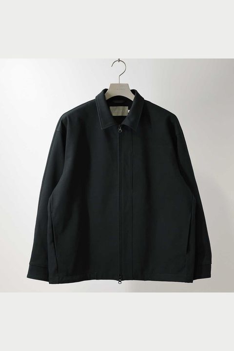 KNIT CHINO-CLOTH ZIP-UP BLOUSON | BLACK | ジップアップブルゾン